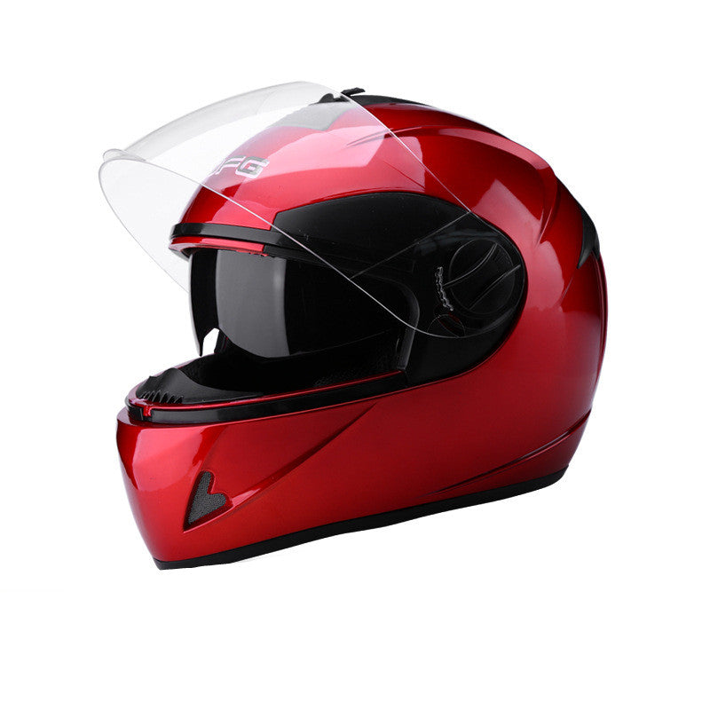 Anti-Fog Full-Face Motorcycle & E-Bike Helmet – Double Visor | 6 Colors | One Size