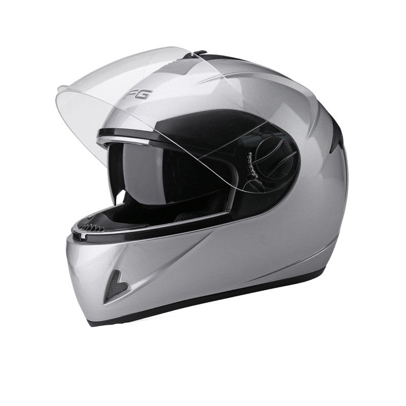 Anti-Fog Full-Face Motorcycle & E-Bike Helmet – Double Visor | 6 Colors | One Size