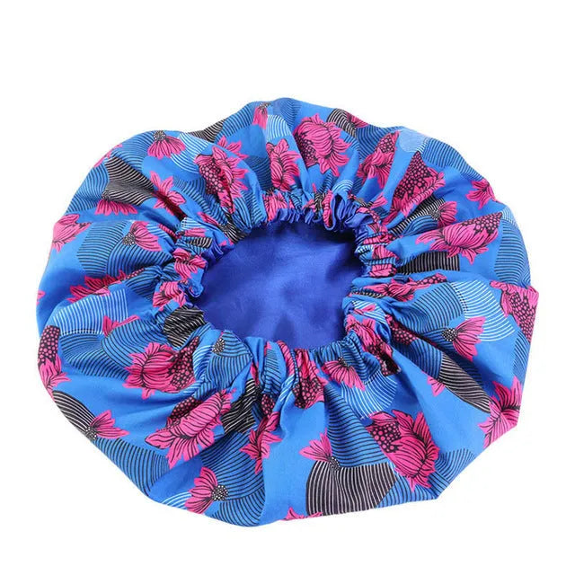 Pattern Satin Linned Bounce Hair Bonnet - EX-STOCK CANADA