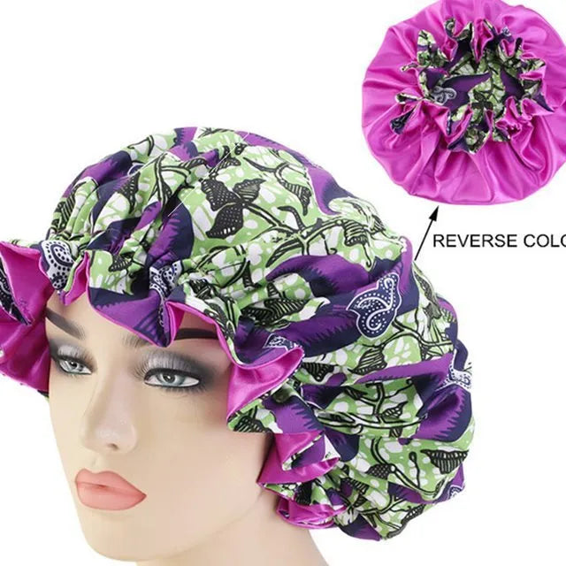 Bounce Curly Hair  Bonnet Women Night Sleep Cap - EX-STOCK CANADA