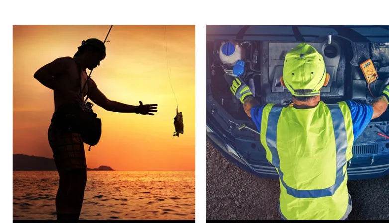 LED Outdoor Flashlight Fishing Half Finger Sports Lighted Gloves - EX-STOCK Canada