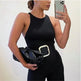 Fashion Round Neck Sleeveless bodysuit top for women - EX-STOCK CANADA