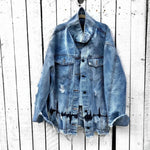 Women Y2K Denim Jeans Ripped Jacket - EX-STOCK Canada