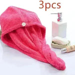 Women's Microfiber Hair Dryer Cap Absorbent Hair Towel. - EX-STOCK CANADA