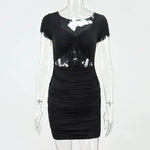 Ladies Bodycon Mini dress Open belly Club Party Dress - EX-STOCK Canada