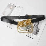 Street shot fashion metal chain link Waist Belt women - EX-STOCK CANADA