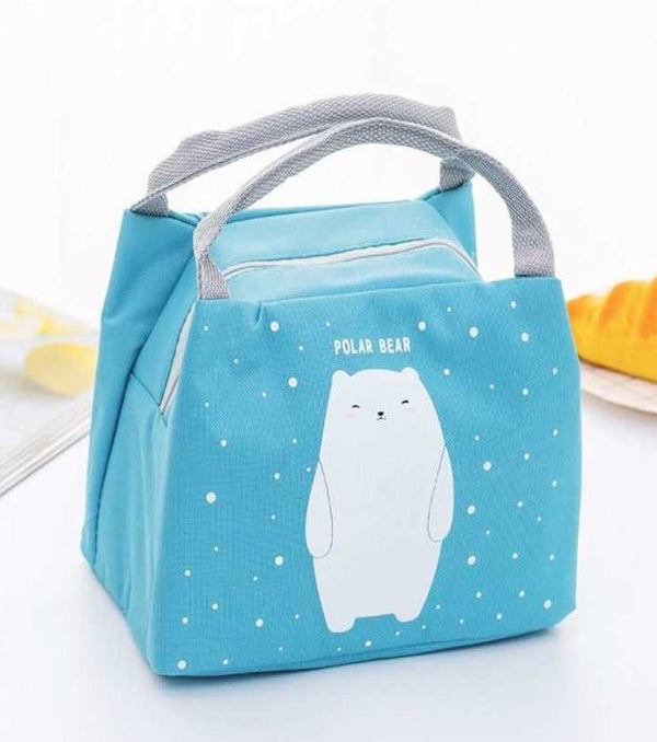 Insulated Lunch Bag – Thermal Storage Bag for Picnic, Work & Travel (Blue & Grey)