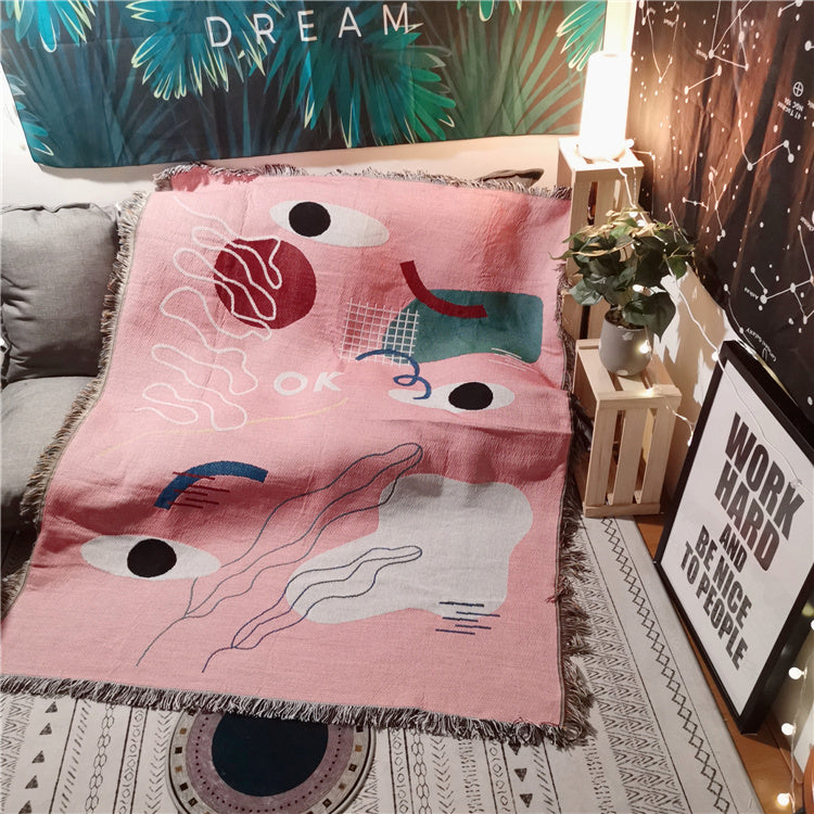 Leisure Blanket Line Blanket Creative Personality Art Blanket Cover Blanket Sofa Blanket EX-STOCK Canada 