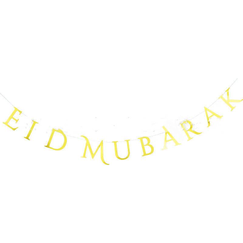 Eid Mubarak White Paper Plate Paper Cup Paper Towel Ramadan Disposable Tableware Party Supplies - EX-STOCK Canada
