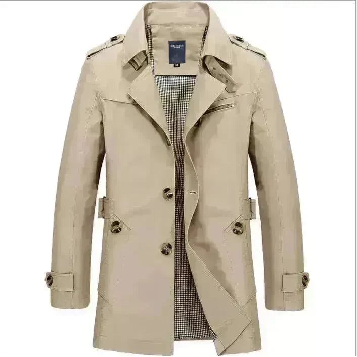 Spring Men's Casual  Mid-length Thin Windbreaker Men's Top - EX-STOCK CANADA