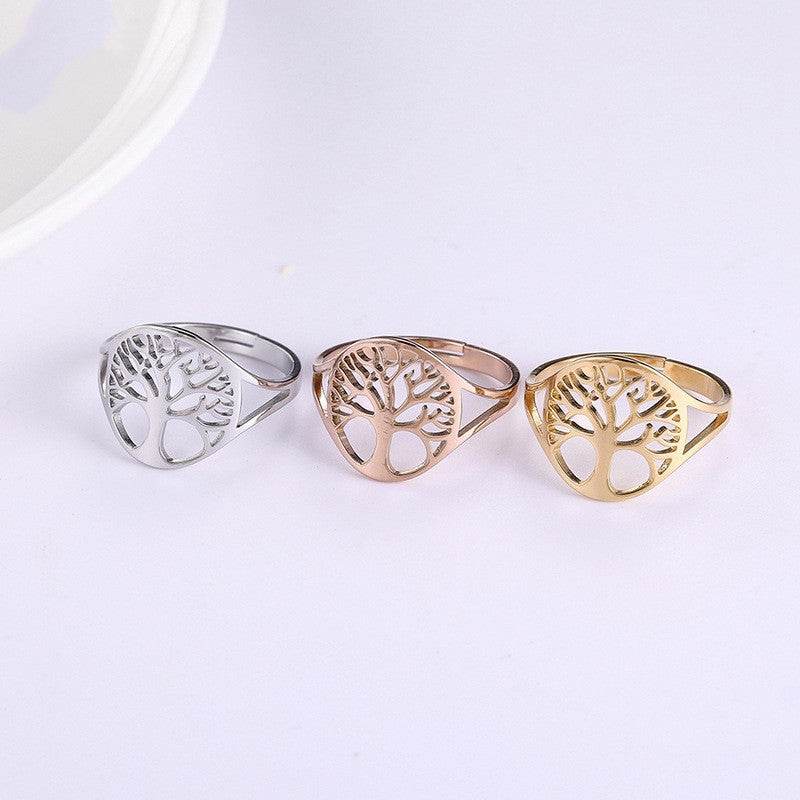 Retro Hollow Design Tree Of Life Dress Ring Unisex - EX-STOCK Canada
