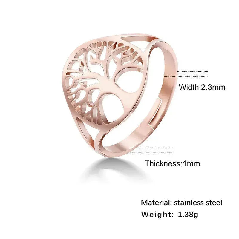 Retro Hollow Design Tree Of Life Dress Ring Unisex - EX-STOCK CANADA