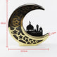 Wooden Eid Mubarak Mirror Golden Moon Castle craft Hollow Letters with LED Lights decor Ornaments - EX-STOCK Canada