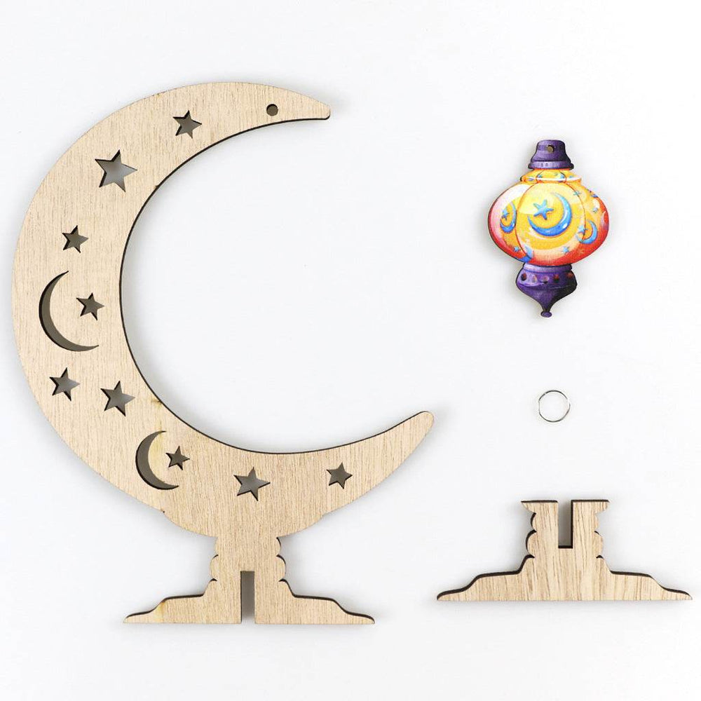 Ramadan Festival Kulbang Moon Painted Lantern Table Decoration Crafts Ornaments - EX-STOCK Canada