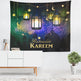 Colorful Lantern Living Room Bedroom Ramadan Tapestry Eid Mubarak Wall Carpet Mural - EX-STOCK Canada