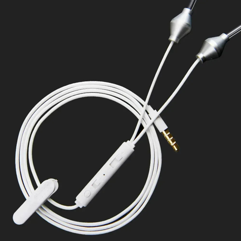 Mobile Phone Health Earphones With Microphone Bilateral in-ear Air Duct Health Non-hazardous Earphones - EX-STOCK CANADA