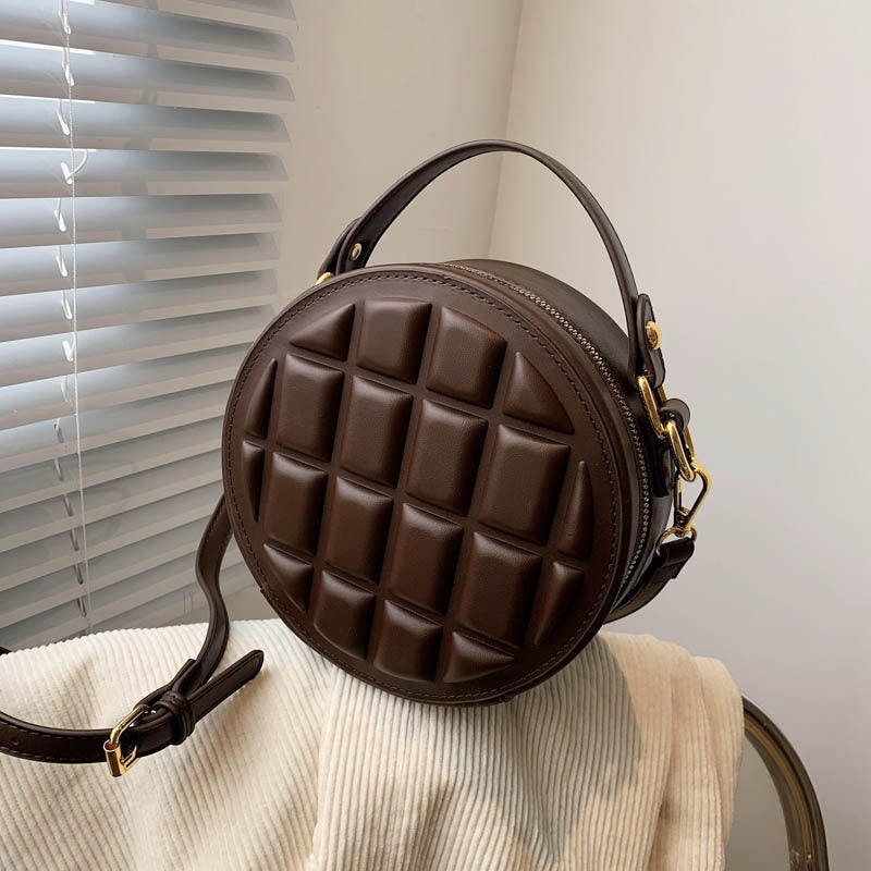 Pu Chocolate One-shoulder Diagonal Bag EX-STOCK Canada 