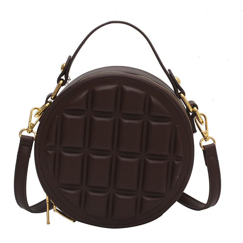 Pu Chocolate One-shoulder Diagonal Bag EX-STOCK Canada 