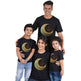 Parent-child short-sleeved Ramadan T-shirt Eid Mubarak moon print - EX-STOCK Canada