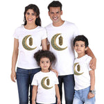 Parent-child short-sleeved Ramadan T-shirt Eid Mubarak moon print - EX-STOCK Canada
