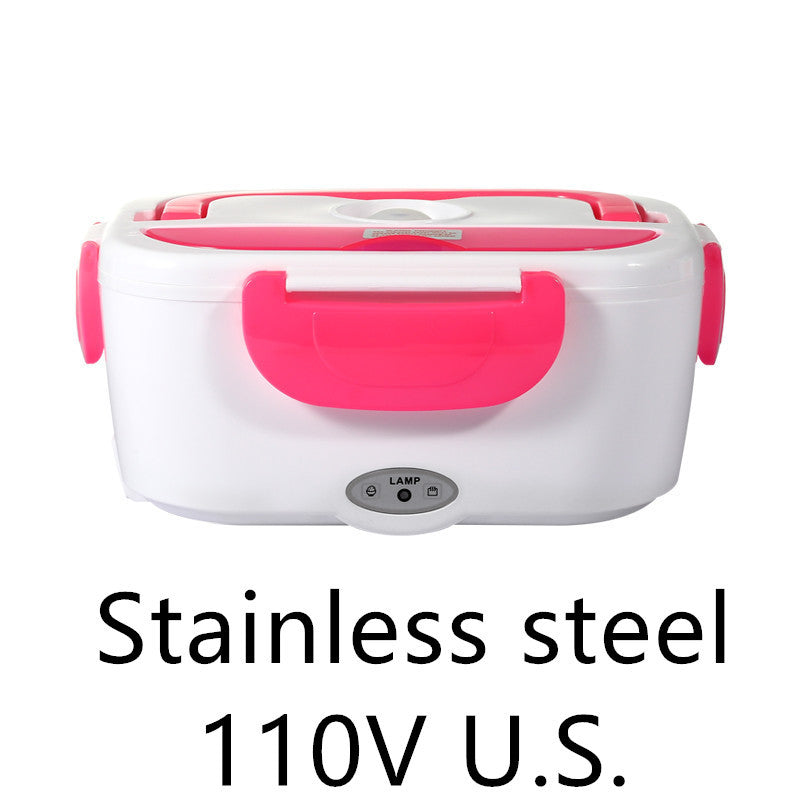 Kitchen Electric Heated Lunch Box Stainless Steel School Car Picnic Food Heating Heater Food Warmer Container EX-STOCK