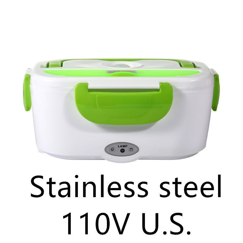Kitchen Electric Heated Lunch Box Stainless Steel School Car Picnic Food Heating Heater Food Warmer Container EX-STOCK