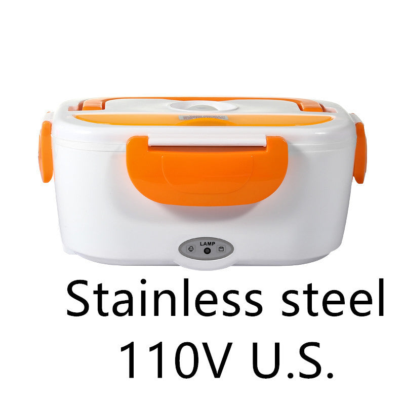 Kitchen Electric Heated Lunch Box Stainless Steel School Car Picnic Food Heating Heater Food Warmer Container EX-STOCK