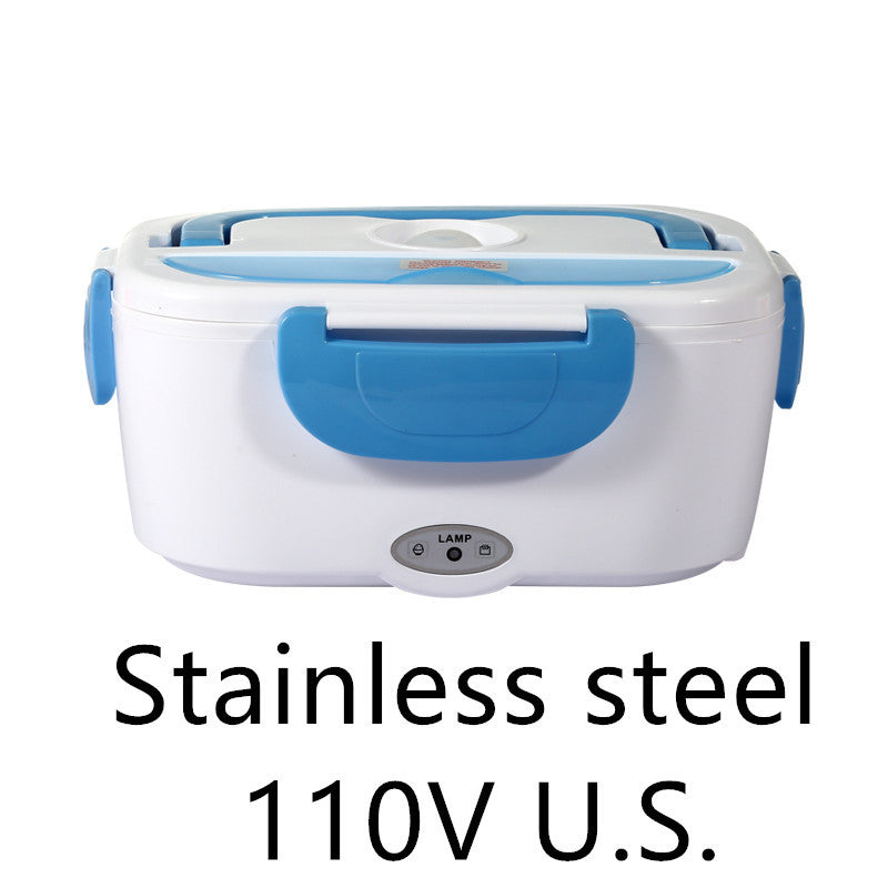 Kitchen Electric Heated Lunch Box Stainless Steel School Car Picnic Food Heating Heater Food Warmer Container EX-STOCK