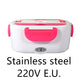 Kitchen Electric Heated Lunch Box Stainless Steel School Car Picnic Food Heating Heater Food Warmer Container EX-STOCK