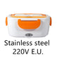 Kitchen Electric Heated Lunch Box Stainless Steel School Car Picnic Food Heating Heater Food Warmer Container EX-STOCK