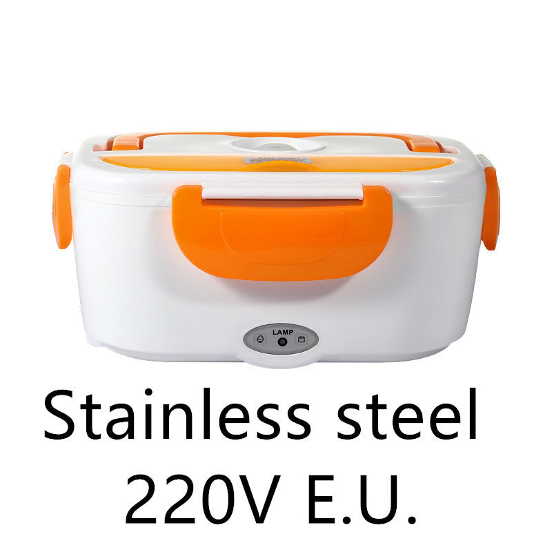 Kitchen Electric Heated Lunch Box Stainless Steel School Car Picnic Food Heating Heater Food Warmer Container EX-STOCK