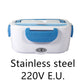 Kitchen Electric Heated Lunch Box Stainless Steel School Car Picnic Food Heating Heater Food Warmer Container EX-STOCK