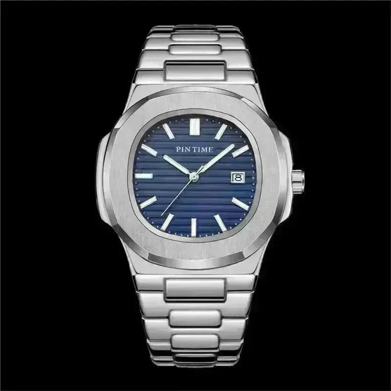 Quartz Watch Calendar Waterproof Luminous Steel Band Watch - EX-STOCK CANADA