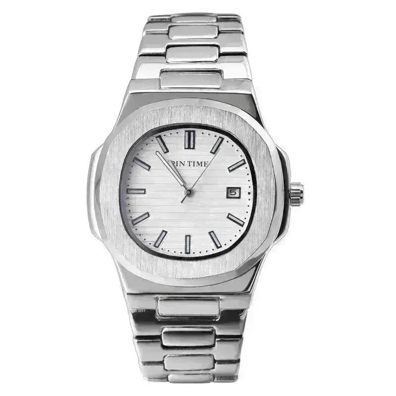 Quartz Watch Calendar Waterproof Luminous Steel Band Watch - EX-STOCK CANADA