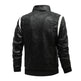 Men's Leather Stand Collar Zip up Hooded Winter Jacket - EX-STOCK Canada