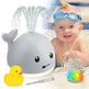 Baby Cute LED Light spray water whale bath toy - EX-STOCK CANADA