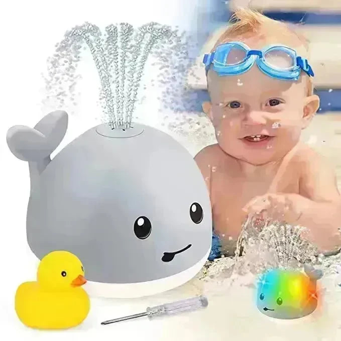 Baby Cute LED Light spray water whale bath toy - EX-STOCK CANADA