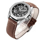 New Hollow Automatic Mens Leather Belt Waterproof Mechanical Watch - EX-STOCK Canada