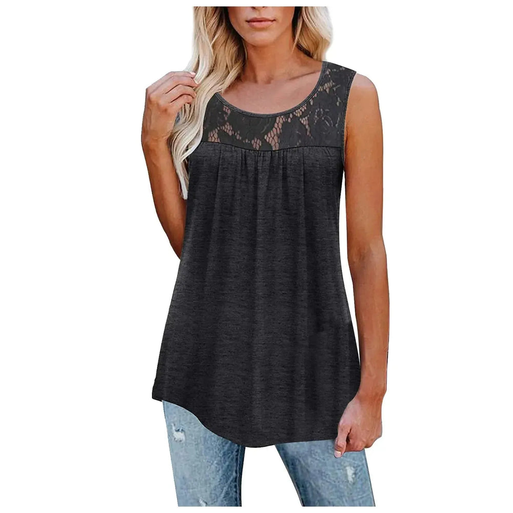 Casual Plus Size 5XL Lace Tops Summer loose  top - EX-STOCK CANADA
