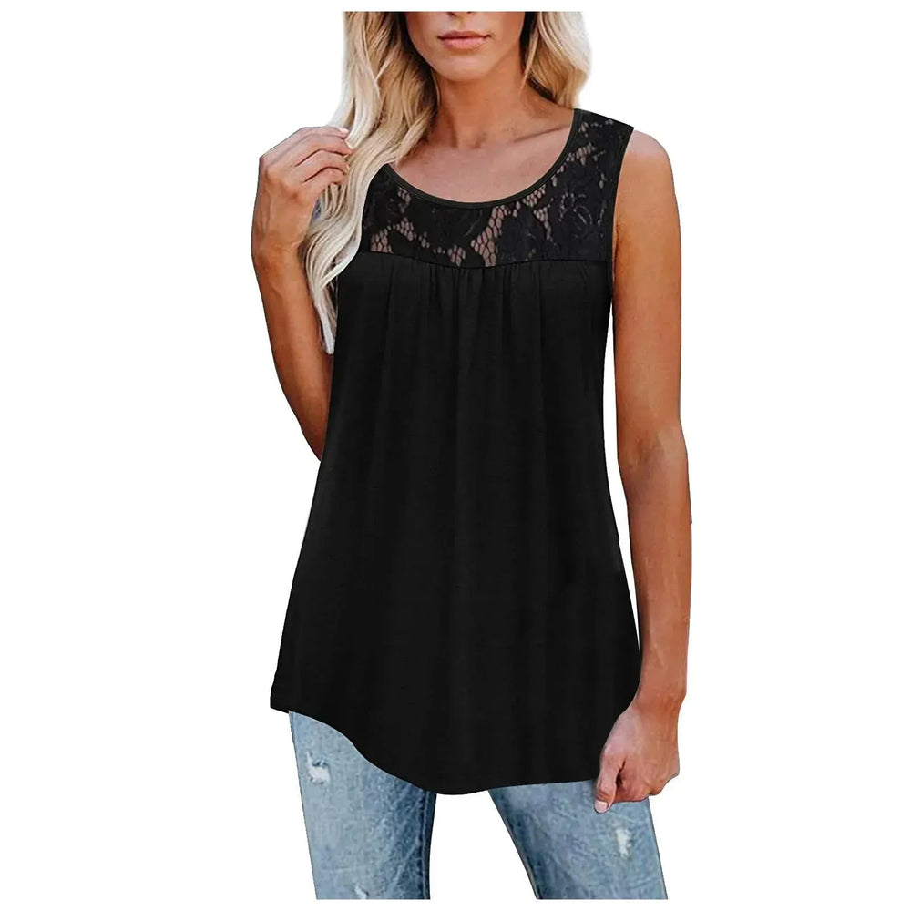 Casual Plus Size 5XL Lace Tops Summer loose  top - EX-STOCK CANADA