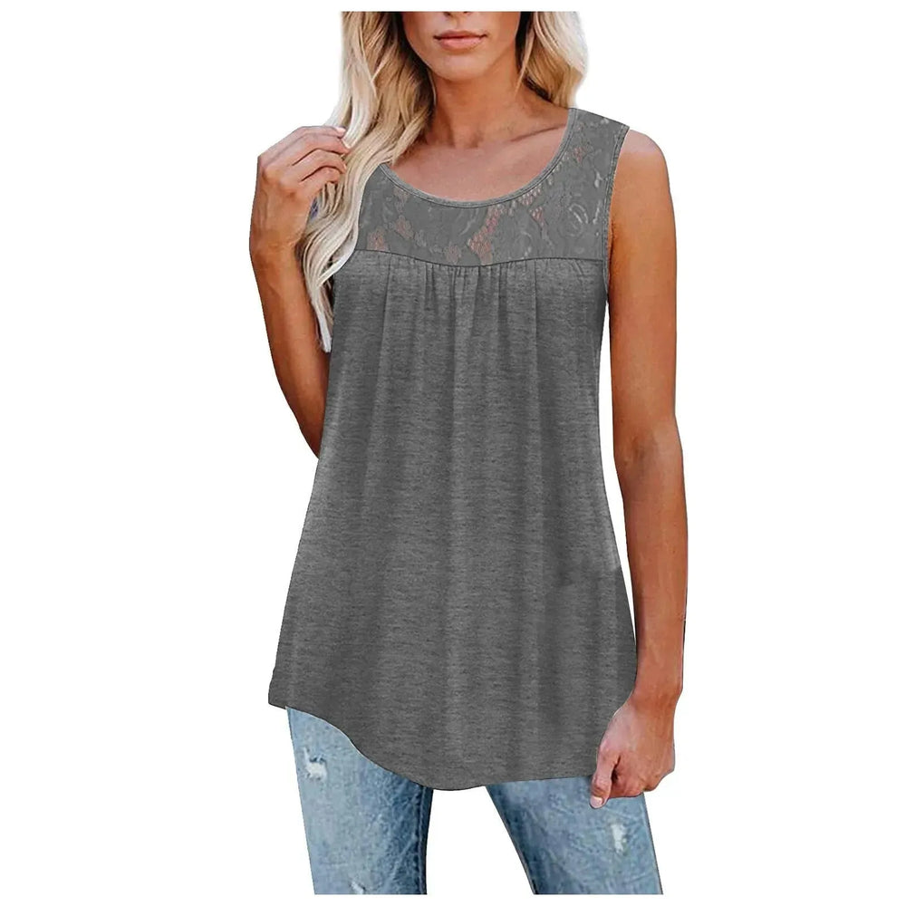Casual Plus Size 5XL Lace Tops Summer loose  top - EX-STOCK CANADA