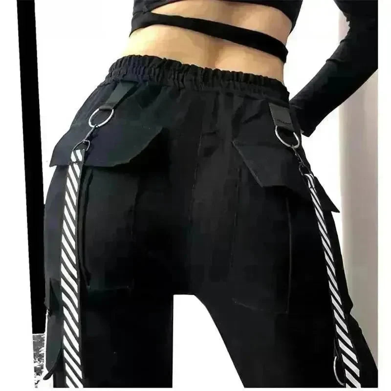 Streetwear Cargo Pants for Women black Jogger Trousers - EX-STOCK CANADA
