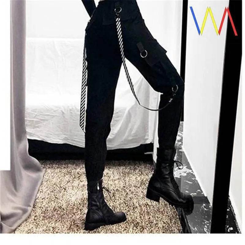 Streetwear Cargo Pants for Women black Jogger Trousers - EX-STOCK Canada