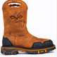 Men's Halloween Skull Embroidery Pull-On Work Boots