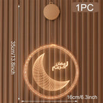 EID Mubarak Moon Star Eid Mubarak Garland LED Curtain String - EX-STOCK Canada