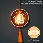 EID Mubarak Moon Star Eid Mubarak Garland LED Curtain String - EX-STOCK Canada