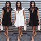 Women Casual summer day dresses V Neck summer mini dress - EX-STOCK Canada