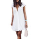 Women Casual summer day dresses V Neck summer mini dress - EX-STOCK Canada