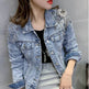 Europe Station New Shoulder Rivet Denim Jacket Women s Short Slim Jacket Three Dimensional Flower Top EX-STOCK Canada 