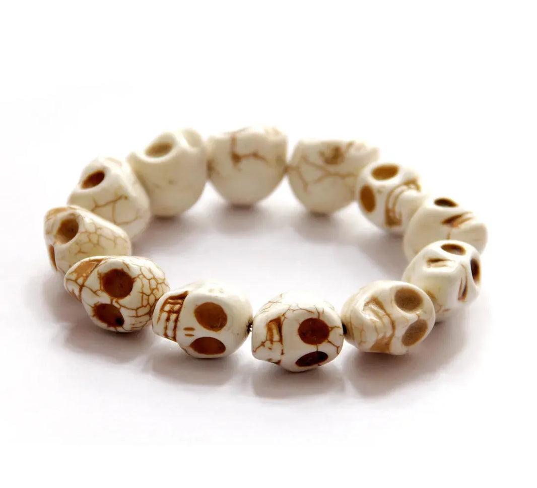 Jewelry Bracelet Synthetic Turquoise Skull beaded Bracelet - EX-STOCK CANADA